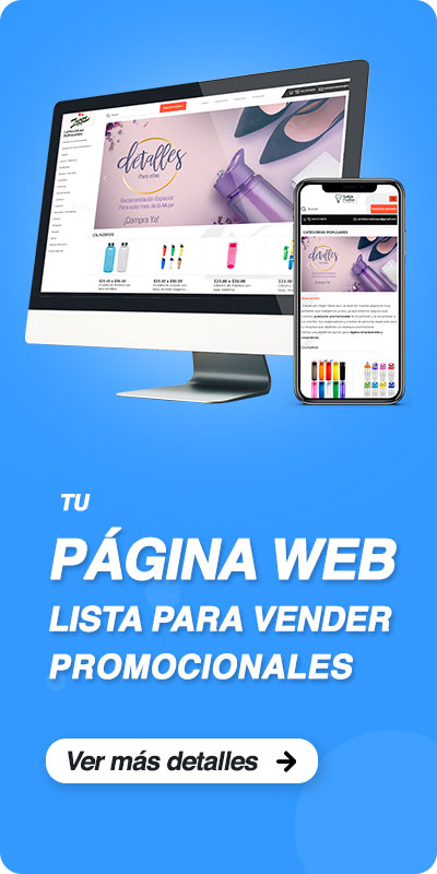 Tu página web lista para vender promocionales