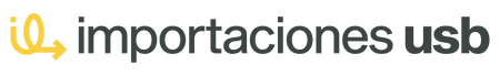 Logo de Importaciones USB, proveedor de promocionales tecnológicos en México.